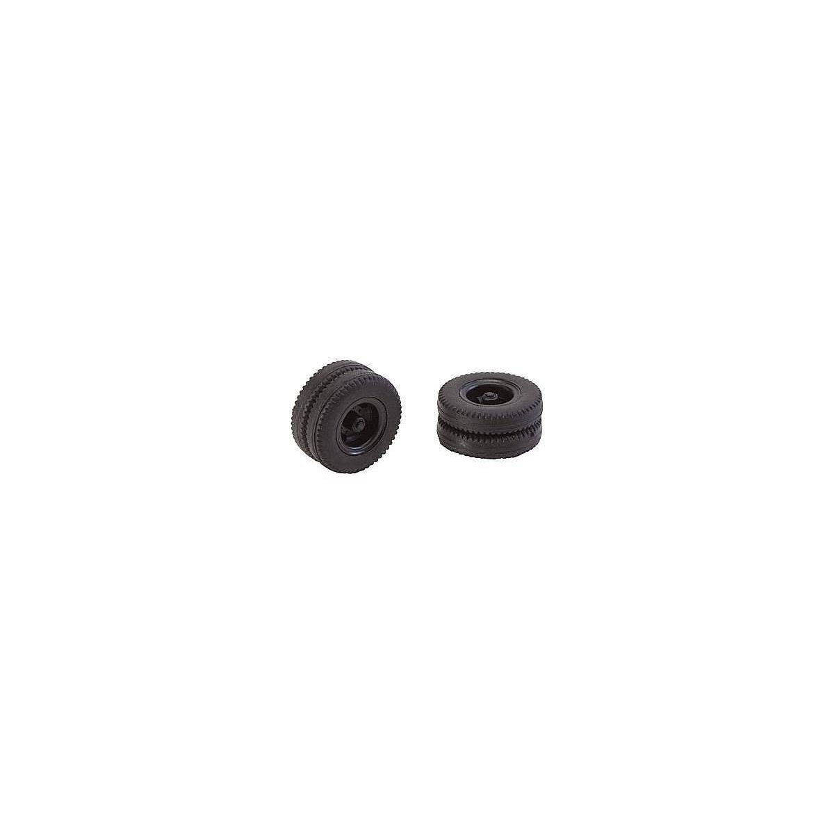 Dually Truck Tires & Rims - Car System -- Fits Powered Brekina MAN Trucks, HO, Faller Gmbh 163102
