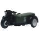 BSA Motorcycle with Sidecar - Assembled -- Post Office Telephones (green), N, Oxford Diecast NBSA004