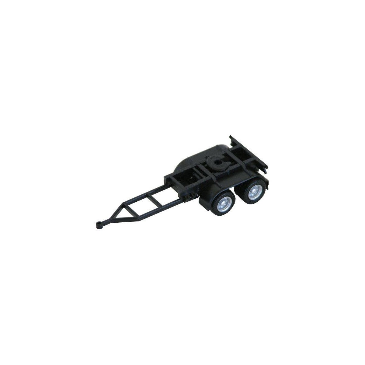 2-Axle Converter Dolly w/Long Drawbar - Assembled -- Black, HO, Herpa Models 5443