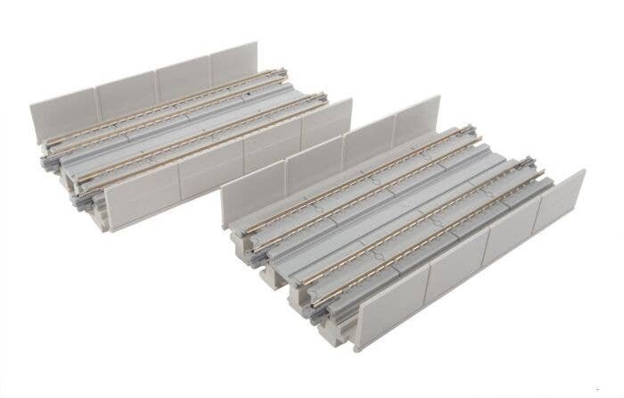 Double-Track Straight Viaduct Track - Unitrack -- 4-7/8′ 124mm pkg(2), N, Kato USA Inc 20422