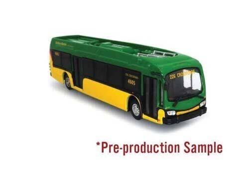 2020 Proterra Catalyst Electric Bus - Assembled -- Seattle, King County (green, yellow), HO, Iconic Replicas 870245