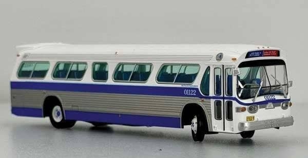 GM SDH-5307 New Look Suburban Bus - Lighted - Assembled -- Transport of New Jersey 720B (Bicent, HO, Iconic Replicas 753168