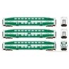 Bi-Level Commuter 2 Coach and Cab Car Set - Ready to Run -- GO Transit Set 1 (Cab 206 Coach 2104, 2133) (Early Scheme white, gre