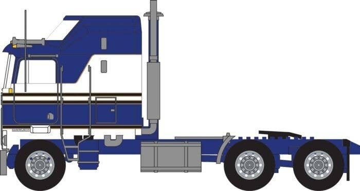 1970s Kenworth K100 Salem Tractor w/Aerodyne Sleeper Cab - Assembled -- Blue, White, N, Trainworx Inc 41062