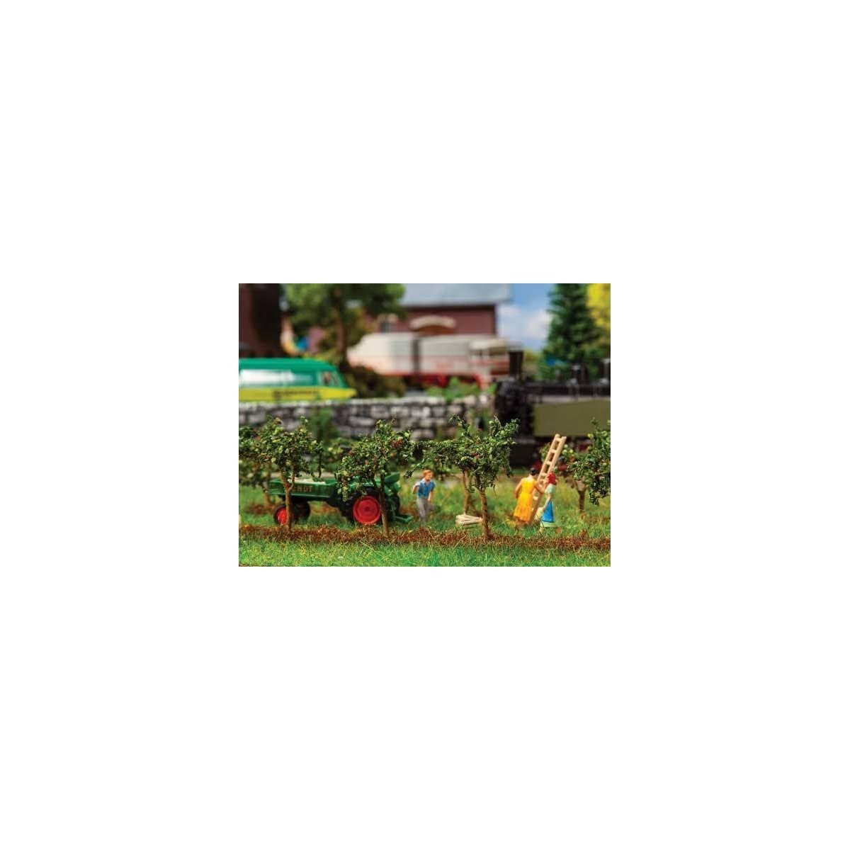 Small Apple Trees -- 1-3/4′ 4.5cm Tall pkg(10), HO, Faller Gmbh 181359