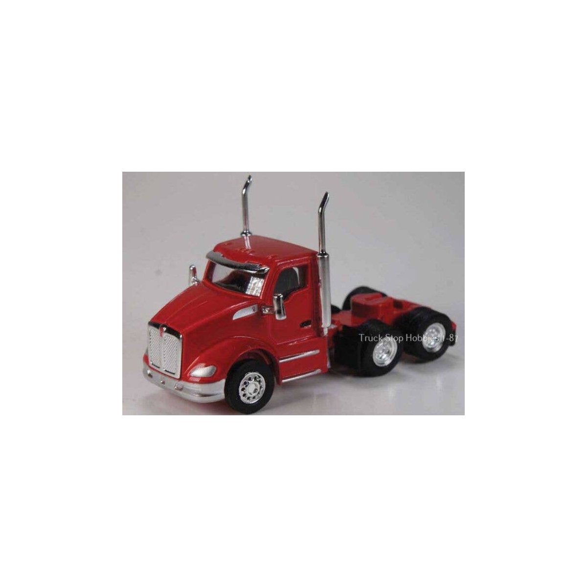 Peterbilt 579 3-Axle Day-Cab Tractor Only 2 Pack - Assembled -- Red, HO, Herpa Models 410531