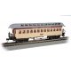 Old Time Wood Coach with Round-End Clerestory Roof - Ready to Run -- Old Colony Railroad (yellow, red), HO, Bachmann Industries 