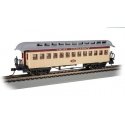 Old Time Wood Coach with Round-End Clerestory Roof - Ready to Run -- Old Colony Railroad (yellow, red), HO, Bachmann Industries 