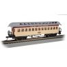 Old Time Wood Coach with Round-End Clerestory Roof - Ready to Run -- Old Colony Railroad (yellow, red), HO, Bachmann Industries 