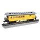 Old Time Wood Combine with Round-End Clerestory Roof - Ready to Run -- Virginia & Truckee (yellow, green), HO, Bachmann Industri