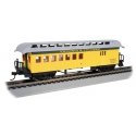 Old Time Wood Combine with Round-End Clerestory Roof - Ready to Run -- Virginia & Truckee (yellow, green), HO, Bachmann Industri