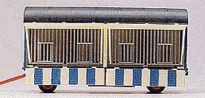 Modern Circus Wagon - Assembled -- Open Side Cage - Krone, HO, Preiser Kg 21019