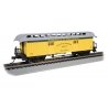 Old Time Wood Baggage with Round-End Clerestory Roof - Ready to Run -- Virginia & Truckee (yellow, green), HO, Bachmann Industri