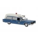 1966 Cadillac Meteor Ambulance - Assembled -- FBI (blue, white), HO, Brekina Automodelle 19781