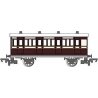 Thomas & Friends(TM) - Ready-to-Run -- Toby′s Musuem Brake Coach (brown, cream), HO, Bachmann Industries 76033