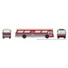 1959-1986 GM New Look-Fishbowl Bus with Working Headlights - Assembled -- Toronto (maroon, silver, yellow), N, Rapido Trains Inc