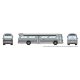 1959-1986 GM New Look-Fishbowl Bus with Working Headlights - Assembled -- Silver, N, Rapido Trains Inc 573099