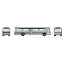 1959-1986 GM New Look-Fishbowl Bus with Working Headlights - Assembled -- Silver, N, Rapido Trains Inc 573099