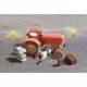 Tractor Repair - Action Set -- Tractor, Tool Cart, Toolbox, Container, HO, Busch Gmbh & Co Kg 7937