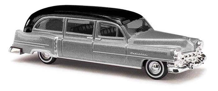 1952 Cadillac Station Wagon - Assembled -- Silver, Black, HO, Busch Gmbh & Co Kg 43480