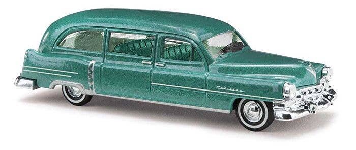 1952 Cadillac Station Wagon - Assembled -- Metallic Green, HO, Busch Gmbh & Co Kg 43483