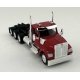 Kenworth 990 3-Axle Day-Cab Semi Tractor - Assembled -- Red, HO, HO Logistics Replicas 990082
