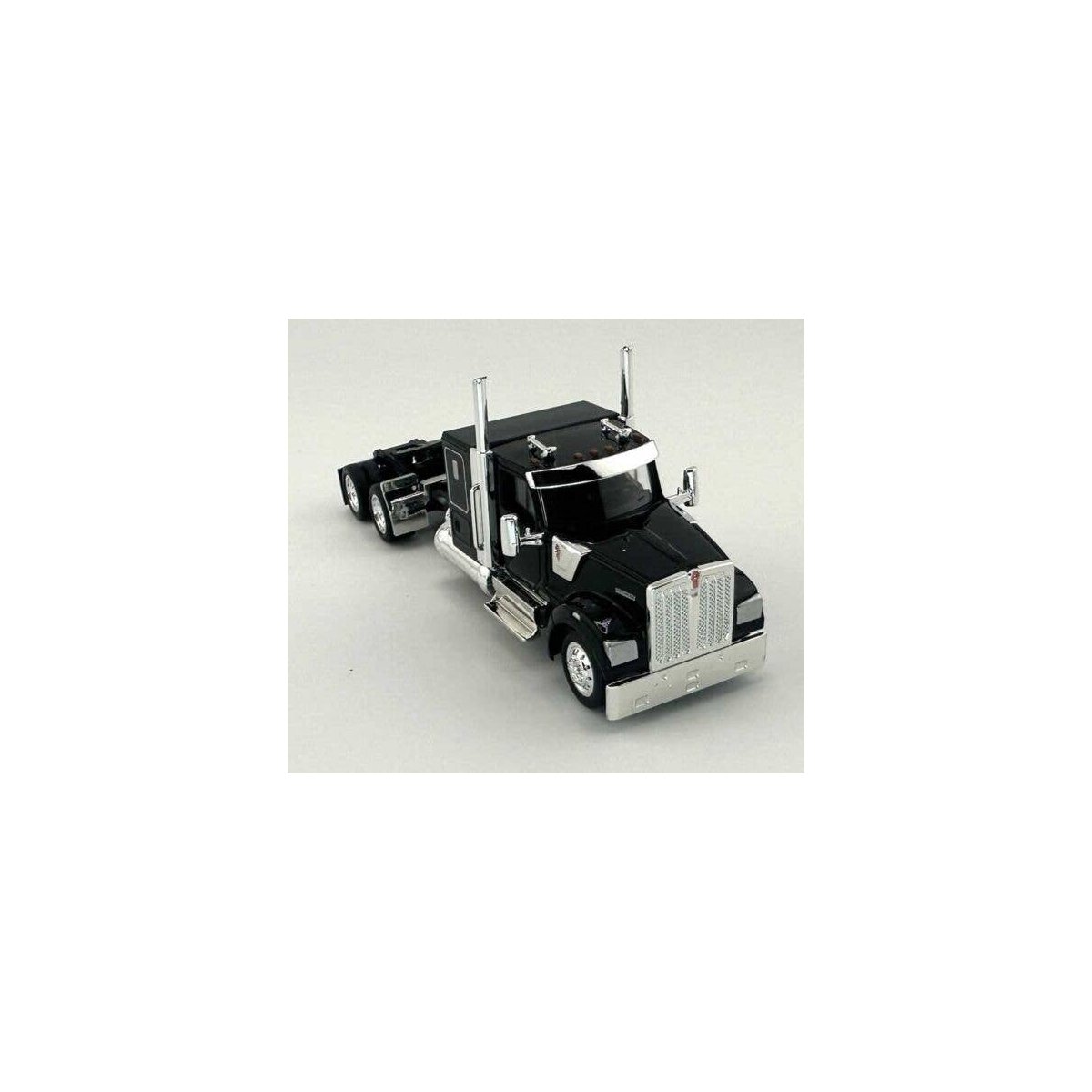 Kenworth 990 Flat-Top Sleeper-Cab Semi Tractor - Assembled -- Black, HO, HO Logistics Replicas 990093