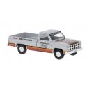 1981 GMC Sierra Grande Pickup Truck - Assembled -- Indy Hauler (silver, orange, black), HO, Brekina Automodelle 19657