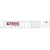 53′ Platewall Highway Trailer - Assembled -- Knight 8044 (white, red), HO, Bowser Manufacturing Co. 43293