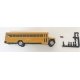 School - Transport Bus - Kit -- Yellow w/Modeler-Applied Lights/Stop Sign, HO, Herpa Models 6617