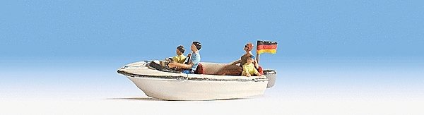 Motorboat with 4 Figures, HO, Noch Gmbh & Co 16820