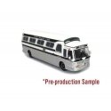 1966 GM 4107 Motorcoach Bus - Assembled -- Peter Pan (Destination: Providence, white, silver, blue), HO, Iconic Replicas 870286