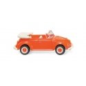 1964-1974 Volkswagen Beetle Convertible - Assembled -- Orange, White (Sieper 100th Anniversary), HO, Wiking 80209
