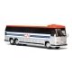 1984 MCI MC-9 Motorcoach Bus - Assembled -- Canadian National (silver, white, blue, red), HO, Iconic Replicas 870323