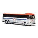 1984 MCI MC-9 Motorcoach Bus - Assembled -- Canadian National (silver, white, blue, red), HO, Iconic Replicas 870323