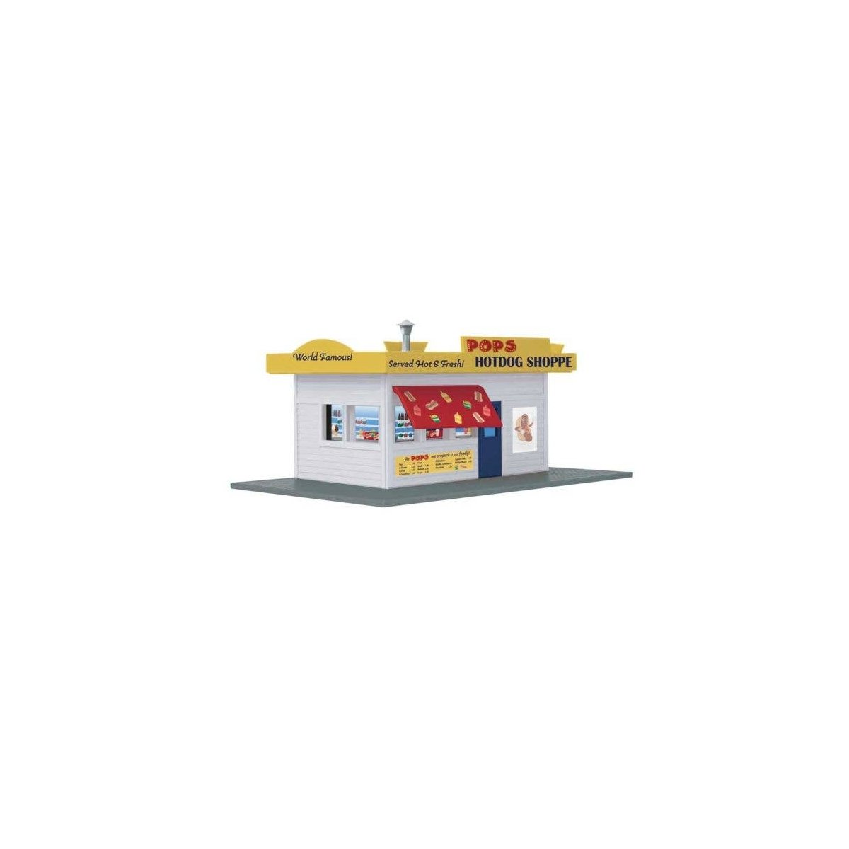Pop`s Hot Dog Shoppe -- Kit - 2-1/2 x 4-1/4`, HO, Lionel 2167020