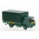 Bedford Low-Side Truck with Canvas Cover - Assembled -- Schenker (green, yellow German Lettering), HO, Brekina Automodelle 35902