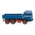 1971-1974 Mercedes-Benz Tipper Dump Truck - Assembed -- Blue, Red, HO, Wiking 42407