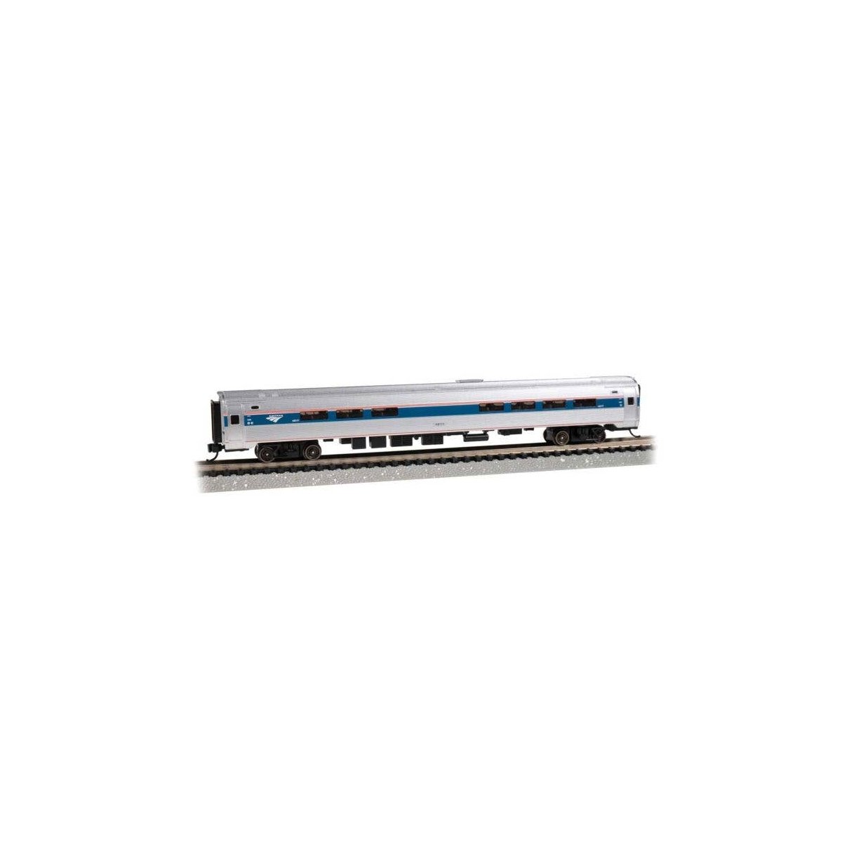 Budd Amfleet I Cafe Diner with Lighting - Ready to Run -- Amtrak (Phase VI, silver, blue, red, white), N, Bachmann Industries 14