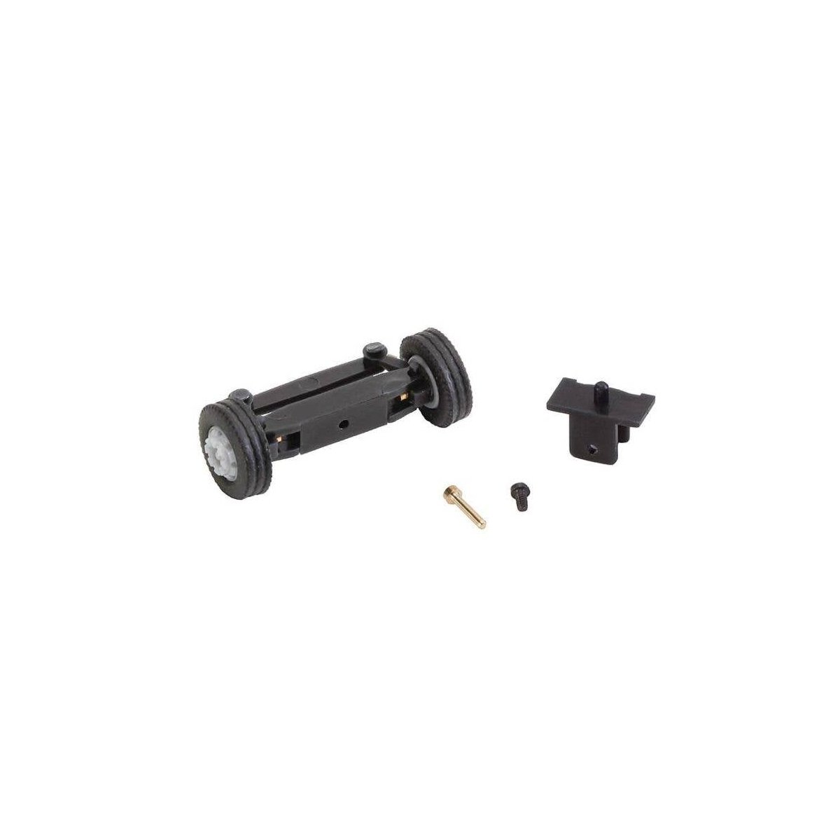 Front Axle Steering Mechanism w/Wheels - Assembled - Car System -- Fits 7.5t Trucks & Houseboat, Le, HO, Faller Gmbh 163012