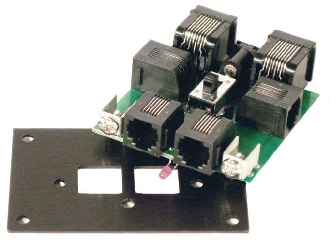 UTP-CAT5 Fascia Panel -- With 2 CAT RJ45 Sockets on Back, All Scales, NCE Corporation 234