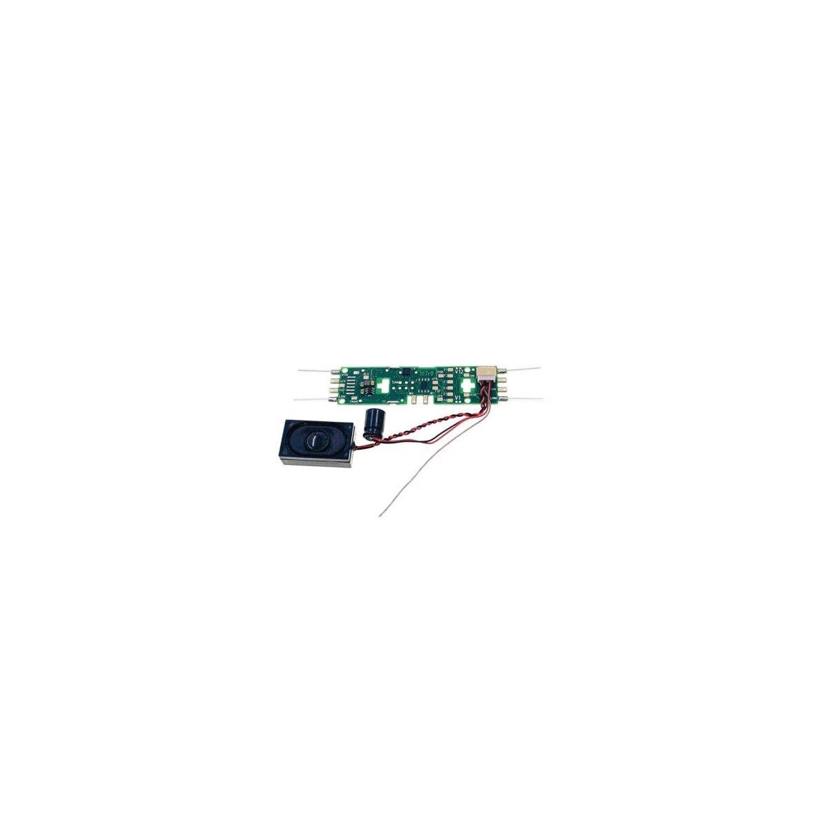 SDXH187K0 Mobile DCC Decoder -- Fits Kato Legacy & Similar, 1 Amp, 8 FX3 Functions, 8 Ohm 26x16x9mm, HO, Digitrax SDXH187K0