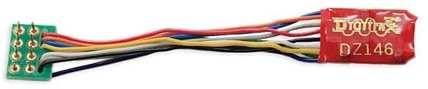DZ146PS Series 6 Control Decoder for Z, N & HO -- Medium 8-Pin Plug, 1′ Harness .55 x .4 x .1, All Scales, Digitrax DZ146PS