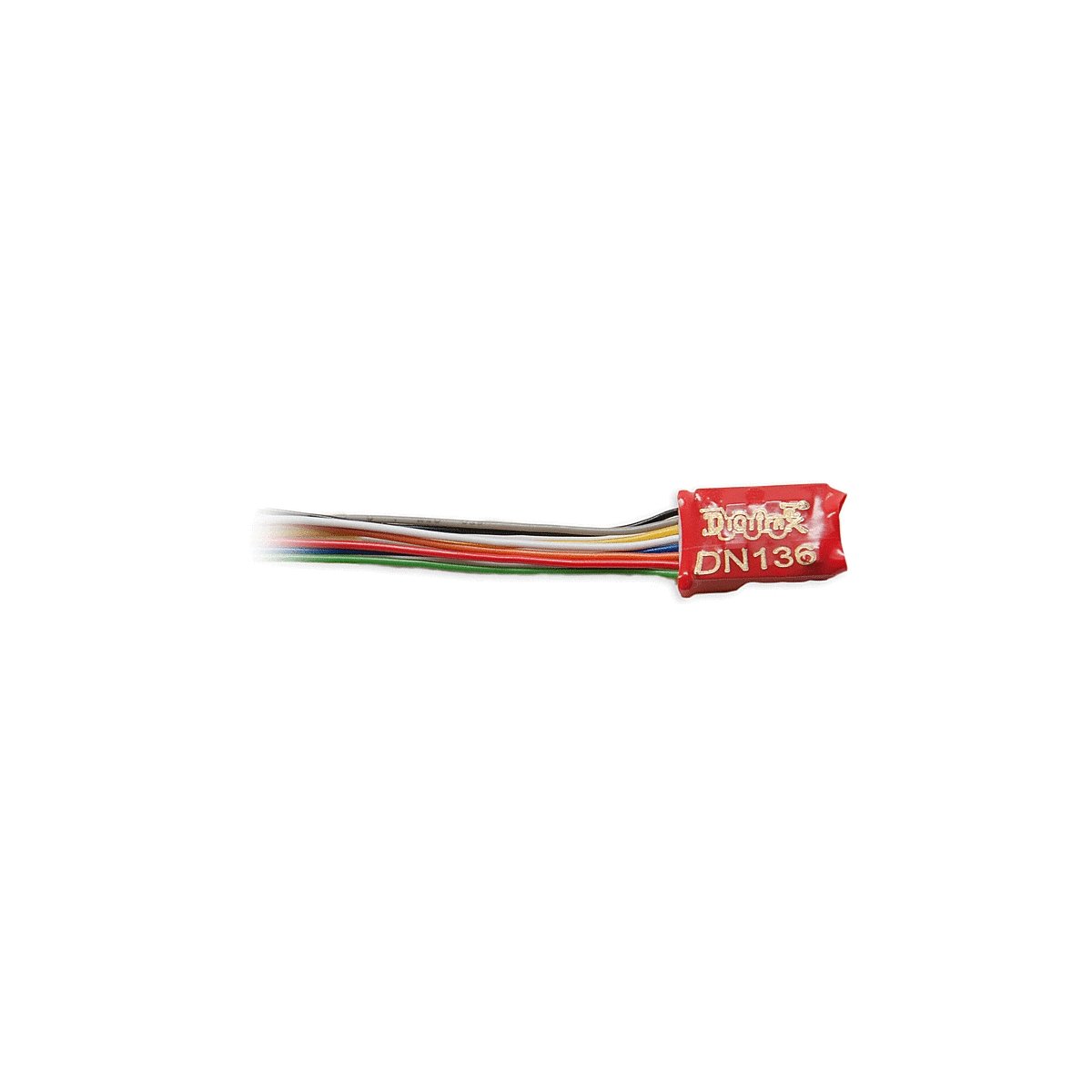 DN136D Series 6 Control Decoder for N & HO -- Wired - .55 x .404 x .2′ 13.9 x 10.3 x 5mm, All Scales, Digitrax DN136D