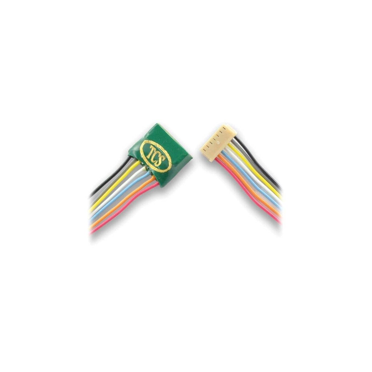7-Pin JST Inline Connector -- With 32-Gauge Wire Leads .158 x .35 x .416′ 4 x 9.9 , All Scales, Train Control Systems 1490
