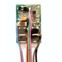M4 1-Amp, 4-Function DCC Decoder - Control Only -- Hardwire - .365 x .587 x .109′ , All Scales, Train Control Systems 1011