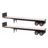 40′ Flatbed Trailer - Ready to Run - 2-Pack -- Black, HO, Walthers SceneMaster 2703
