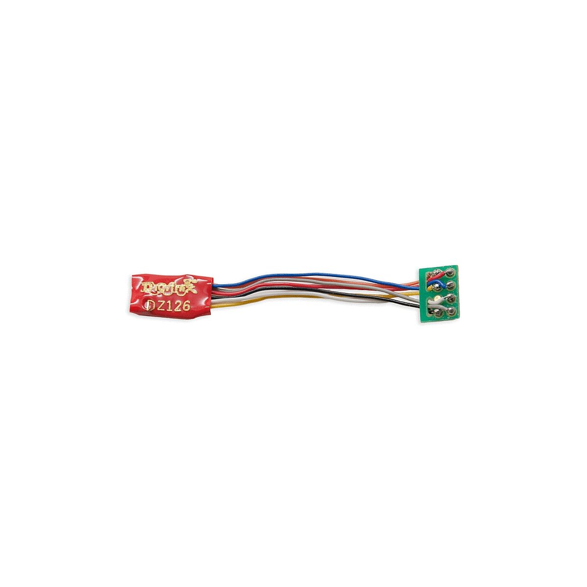 DZ126PS Series 6 Control Decoder for Z, N & HO -- Medium 8-Pin Plug, 1′ Harness .455 x .369 x, All Scales, Digitrax DZ126PS