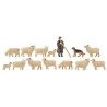 Shepherd with Flock -- Shepherd, Dog, 12 Sheep, HO, Faller Gmbh 151901