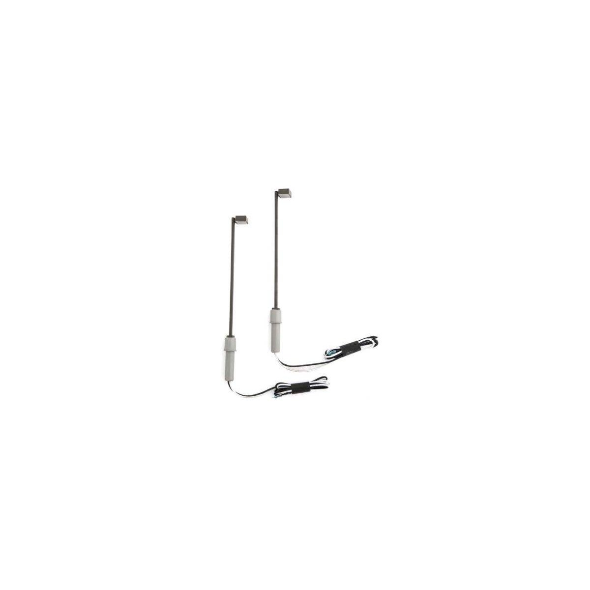 LED Streetlight 2-Pack -- Single Square Modern Parking Lot Style, HO, Walthers SceneMaster 4806